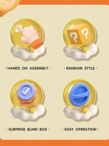 1 set de máquinas de juguetes populares Gashapon para niños con 12 piezas de juguetes de cápsulas aleatorias con máquina de torsión Eqg, caja de cartón con paquete de cápsulas de plástico. Sorpresa de juguetes de caja ciega para regalo de niños - Multicolor - Ver 6