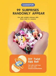 1 set de máquinas de juguetes populares Gashapon para niños con 12 piezas de juguetes de cápsulas aleatorias con máquina de torsión Eqg, caja de cartón con paquete de cápsulas de plástico. Sorpresa de juguetes de caja ciega para regalo de niños - Multicolor - Ver 5