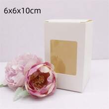 10 pezzi di scatole di carta bianca/kraft/regalo di varie misure da 5/6/7/8/9 cm, scatole per caramelle da matrimonio