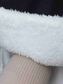 摩托车车把套带保暖内衬，冬季柔软舒适防风手套，适用于雪地车辆 - 黑色 - 查看 4