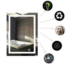 Espejo de baño LED 50x70cm / 60x80cm - impermeable antivaho - blanco frío