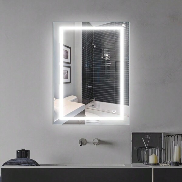 Espejo de baño LED 50x70cm / 60x80cm - impermeable antivaho - blanco frío
