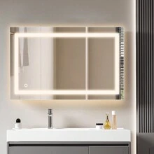 Espejo de baño LED 50x70cm / 60x80cm - impermeable antivaho - blanco frío