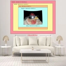 1pc Funny Chick Wearing Sunglasses Pattern Tapestry, Polyester Fabric Wall Hanging Decor For Living Room, Bedroom, Office, Home Decoration, Party, Rectangular Kitchen Wall Hanging Cloth With Draping Effect, Comes With 3 Wall Nails And 2 Clips, Wall Tapestry