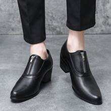全新尖头一脚蹬乐福鞋，厚底防滑休闲鞋，适合派对、婚礼、度假、时尚且百搭 - 黑色 - 查看 5