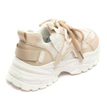 Fashionable Versatile Casual Everyday Thick Sole Sneakers - Khaki - View 4
