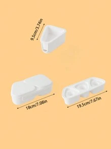 1pc DIY Sushi Rice Ball Mold, Triangle Onigiri Mold, Convenient Bento Box Accessories, Food Supplement Tool - White - View 7