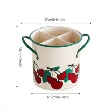 1 حامل معدني ب- 4 فتحات لعيدان الأكل ، رف تصريف أدوات المائدة، منظم تخزين أدوات المائدة المتين للمكتب والمنزل والمدرسة، مع فتحات صرف - متعدد الألوان - مشاهدة 11