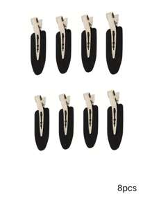 4/8PCS 无折痕发夹，无弯曲发夹，用于造型部分的化妆夹，小鸭嘴夹，纯色透明水晶水滴形，无折痕无凹痕造型，本产品不含纸板 - 彩色 - 查看 17