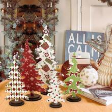 Đồ trang trí Giáng sinh - Biển báo trang trí để bàn hình cây thông Noel bằng gỗ 5PCS - Đồ trang trí trung tâm cây thông Noel độc lập theo phong cách mộc mạc, phù hợp với nhiều loại kệ trong nhà và cảnh lò sưởi, đồ trang trí ngày lễ không thể thiếu và là món quà tuyệt vời nhất cho bạn bè, Halloween, Đồ trang trí Halloween - Nhiều màu - Xem 6