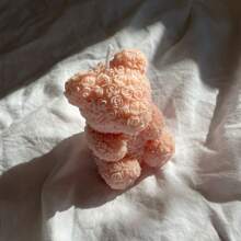 3D 玫瑰熊蜡烛石膏模具、熊礼品香薰蜡模、DIY 工艺花动物环氧树脂礼品、肥皂模具、石膏着色模具、蜡烛家居装饰粘土制作 - 白色 - 查看 7
