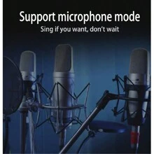 Portable Wireless Dual 8-Inch Speakers With Running Lights, Aperture With Microphone, High-Power Speaker, Outdoor Square Dance Karaoke Subwoofer, Outdoor Wireless Speaker, RGB Party Lighting, USB SD Card Reader, Remote Control - Perfect For Parties, DJs, Weddings, Conferences, Home Outdoor Sports - 升級版+麥克風 - 查看 5