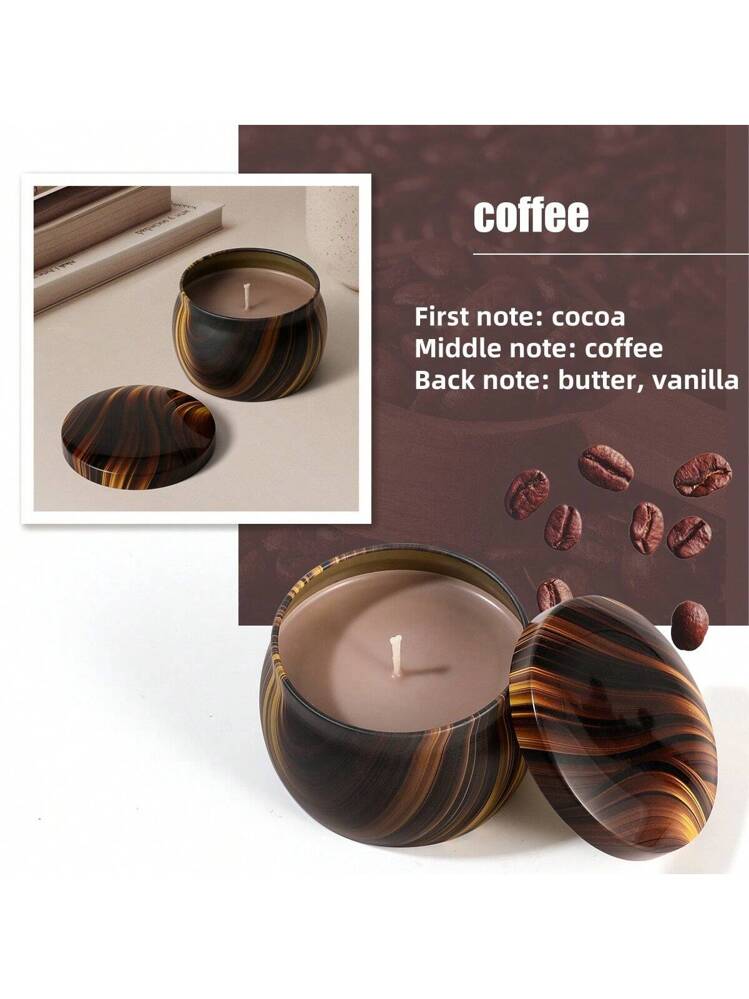 コーヒー缶入りの香り付きキャンドル、長時間持続するソイワックス