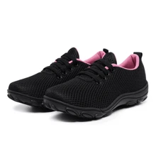 Women's Sports Shoes For Gym And Running, Breathable, Lightweight And With Non-Slip Rubber Sole For Comfort And Performance - Đen và Hồng - Xem 2