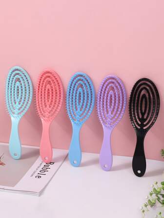 The Hollow Oval-Shaped Comb Is A Thoughtful Valentine's Day Gift. It Is Also Very Affordable. It Has The Function Of Massaging The Scalp And Can Be Used Both Dry And Wet, Making Your Hair Neater And More Beautiful. With A Compact Size, It Is Convenient To Carry Around.