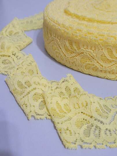 Renda Elástica Armarinho Largura 5cm Padrão Ondulado Lingerie e Artesanato LJ-22