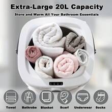 28L Large Capacity Towel Warmers, Luxury Portable Bucket Towel Warmer For Bathroom With 15/30/45/60 Timing & Overheat Protection Fits Up To Three 70"X80" Oversized Towels