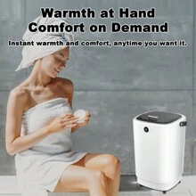 28L Large Capacity Towel Warmers, Luxury Portable Bucket Towel Warmer For Bathroom With 15/30/45/60 Timing & Overheat Protection Fits Up To Three 70"X80" Oversized Towels