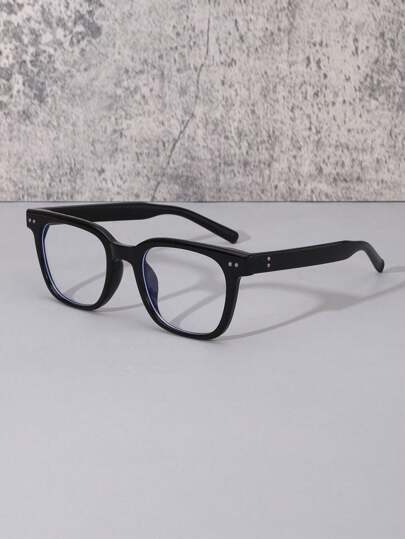 1 Pair Men's Retro PC Optical Glasses, Suitable For Computer Work, Decoration, Video Game