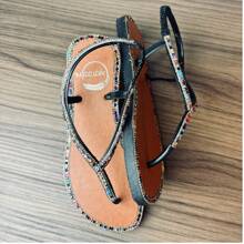 Women's Luxury Rhinestone Flat Sandal Art Griffe Paris Christmas New Year's Eve - PTO/Wisk - Xem 3
