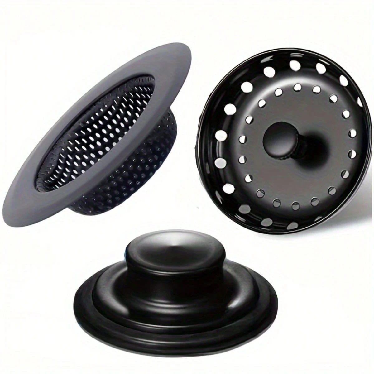 2-Pack Universal Kitchen Sink Stopper – 304 Stainless Steel, Rust Proof, Anti-Leak Rubber Seal, Fits Standard 8.5cm Drains