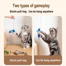 1pc Cat Toy Simulated Bird Vocal Toy, Self-Entertaining Anti-Boredom Toy For Cats - Green - View 4