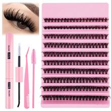 200 Stück D-Curl Wimpernbüschel, 8-16mm, Künstliche Wimpern 10 Reihen 40D Büschel Wimpern, 10ML Kleber & Versiegelung, Wimpernverlängerungs-Kleber, Pinzette, Wimpernapplikator für Wimpernverlängerung, natürlich aussehende & leichte Wimpern, Wimpernverlängerung, einfaches Make-up Wimpern, DIY Segment Wimpern, dicke & dramatische Wimpern, Wimpernbüschel Set, Wimpern - Schwarz - Übersicht 17