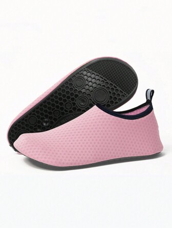 女士防水沙滩凉鞋/瑜伽鞋；男士户外游泳/潜水鞋，防滑，保护脚趾，厚底，浮潜鞋