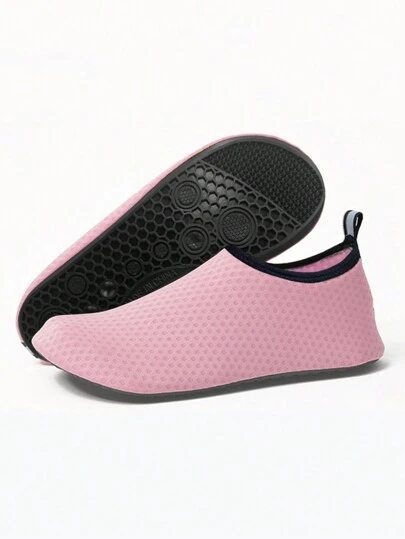 女士防水沙滩凉鞋/瑜伽鞋；男士户外游泳/潜水鞋，防滑，保护脚趾，厚底，浮潜鞋