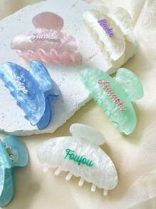 1pc Personalized Name Hairclip - Shiny Starry Sky Name Customized Hair Accessory, Bridesmaid Gift, Personalized Gift, Birthday Gift, Party Favor, Anniversary Gift, Unique Hair Accessory Gift Suitable For Bride, Bridesmaid, Wedding, Anniversary And Special Occasions,Vacay Vibe Au - R8065 - View 3