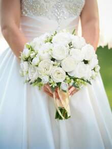 8 Bundles Silk Artificial Peonies Flowers Faux Peony Bouquet Fake Peonies Artificial Flowers Bouquets For Vase Floral Arrangements Wedding Home Table Decoration (White,Pink) - 8 Bunches White - 查看 7