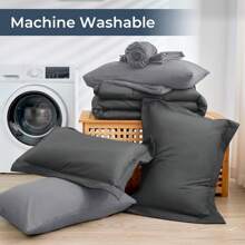 JOLLYVOGUE 7 Pieces California King Comforter Set, All Season Oversized King Bed In A Bag, Down Alternative Bedding Sets With Cali Comforter, Flat Sheet, Fitted Sheet, Pillowcases & Pillow Shams, Dark Grey