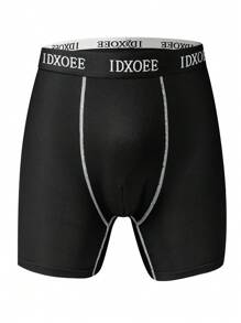 10 pièces/paquet Boxers longs confortables de couleur unie pour hommes - Durables, doux, amples, décontractés - Convient pour toutes les saisons, les sports, la plage, la piscine et le port quotidien - Multicolore - Voir 5