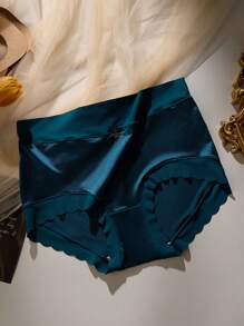 4 件装奢华缎面女士无缝中腰亲肤裆性感丝滑柔软高弹力女式三角裤