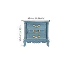 1:12 Scale Dollhouse Furniture Bedside Three-Bucket Cabinet Mini Table Craft Decoration Bedroom Living Room Furniture Doll House Asseccories Toys For Kids Best Gifts Birthday - Multicolor - View 3