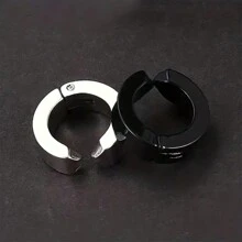 2/8pcs Stainless Steel Ear Clip Set, Simple Circle Ear Bone Clip, Jewelry Gift - Multicolor - View 5