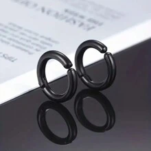 2/8pcs Stainless Steel Ear Clip Set, Simple Circle Ear Bone Clip, Jewelry Gift - Multicolor - View 4
