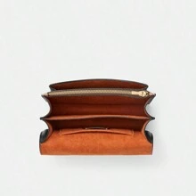 Coach Bolso cruzado pequeño Klare para mujer, bolso cuadrado pequeño con cadena, bolso de hombro con solapa - regalo para mujeres