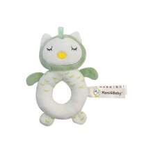 Baby Toys Crinkle Paper BB Stick Round Rattle Baby Soother Round Rattle Cartoon Animal Grab Stick, Suitable For 0-3 Years Old Babies