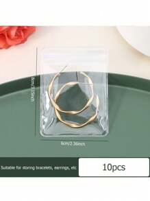 10/20/30pcs Jewelry Storage Bags, Earrings & Small Accessories, Compact & Convenient Jewelry Storage Bags - Clear - View 15