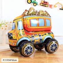 1 个 4D 建筑车辆铝箔气球，适用于派对装饰、圣诞节 - 彩色 - 查看 6
