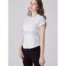 Teen Girl Casual Mesh Short Sleeves, Quick Drying, Breathable, Sweat Absorbing, Cool And Breathable - White - View 4