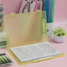 A4 File Folder Storage Box, Multipurpose Clipboard Writing Pad, Student Test Paper Organizer, Office Supply Document File Holder - Multicolor - View 9