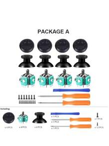 DATA FROG 3D 模拟摇杆适用于 Xbo X One Slim 控制器替换部件适用于 Xbo X One S LB RB 保险杠触发按钮