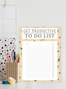 1pc To Do List Notepad, Undated Daily Planner Perfect For Daily Tasks And Goal Setting, To Do List Notepad Suitable For Office, Home And School, Work With Productivity