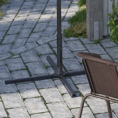 Living And Home Metal Free Standing Parasol Cross Base