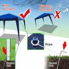 Carpa plegable para exteriores de 8 x 8 pies, impermeable, de estructura tipo Gazebo para sombra solar - 1 - Ver 6