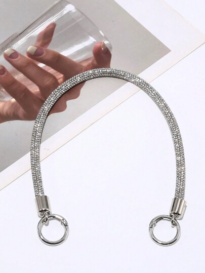 1pc Women's Fashionable Rhinestone Embellished Evening Bag With Thick Chain Strap Suitable For Party And Daily Use Purse Gifts For Women