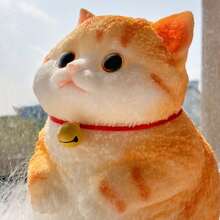 1pc (Suggest Kneading And Squeezing With Bag To Avoid Dirty Hands) Cute Orange Cat Hand-Drawn Squishy Toy, Adorable Design, Stress Relief Anytime Anywhere, Multifunctional Decor For Desk, Living Room, Office, Etc. Perfect Gift For Friends, Family Or Yourself, Add A Little Joy To Your Life, Let This Adorable Orange Cat Accompany You Every Day And Brighten Your Wonderful Moments! - Multicolor - View 6