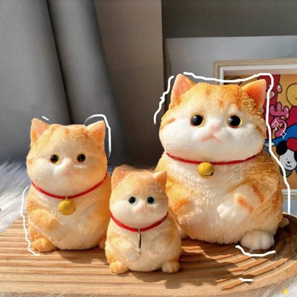 1 pieza (Se recomienda amasar y exprimir con la bolsa para evitar que se ensucien las manos) Juguete suave con diseño dibujado a mano de un gato naranja adorable, diseño encantador, alivio del estrés en cualquier momento y en cualquier lugar, decoración multifuncional para el escritorio, la sala de estar, la oficina, etc. Un regalo perfecto para amigos, familia o para usted mismo, ¡agregue un poco de alegría a su vida, deje que este adorable gato naranja lo acompañe todos los días y ilumine sus momentos maravillosos!